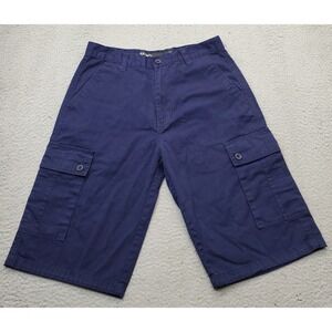 New Nation Cargo Shorts Men's 32 Blue‎ Low Waist Utility Pockets Hiking Outdoor